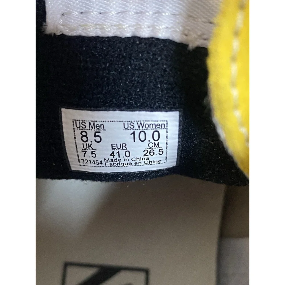 Vans Sk8-Hi Cyber Yellow Suede Canvas Skateboarding Shoes Unisex 8.5 M / 10 W